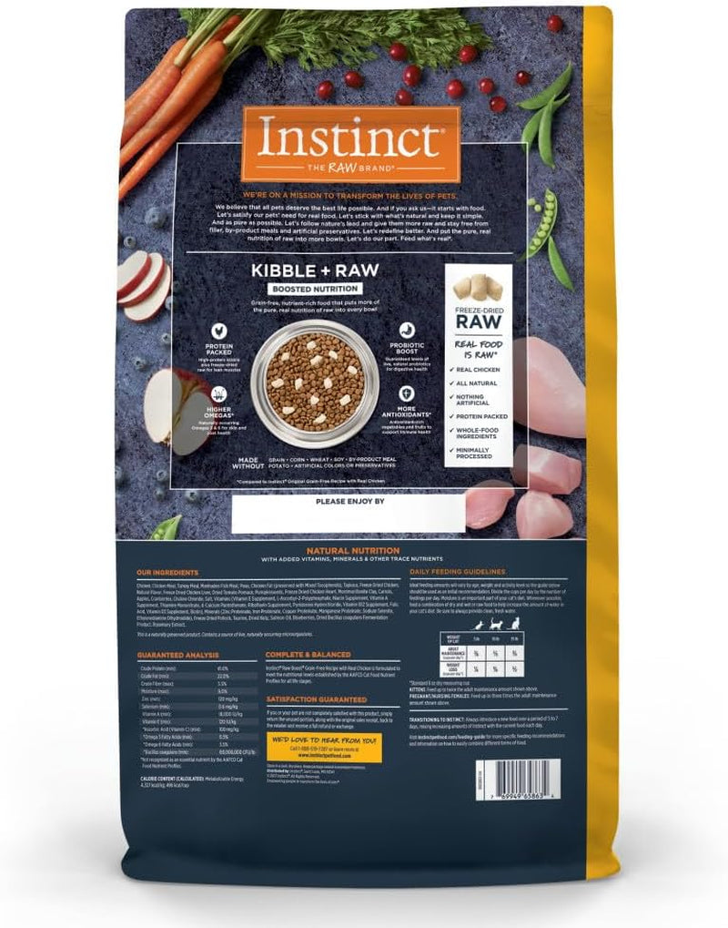 Raw Boost Grain Free Dry Cat Food, High Protein Kibble + Freeze Dried Raw Cat Food